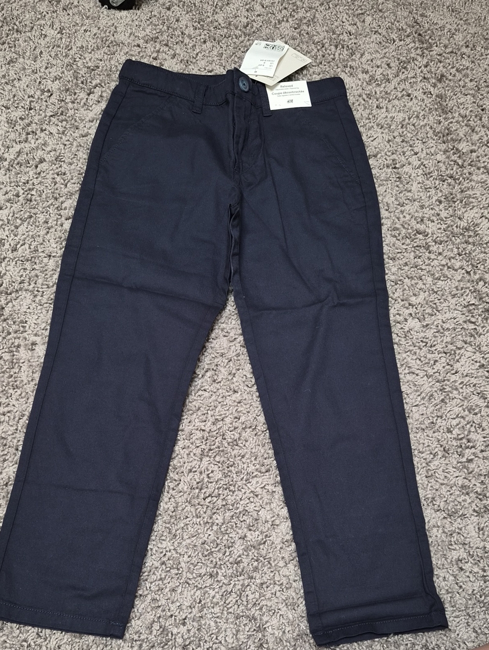 H&M Boys Navy Chino Pants Size 5-6